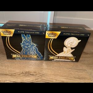 Pokemon Mega Evolution Elite Trainer Box Set - Blue and Gold